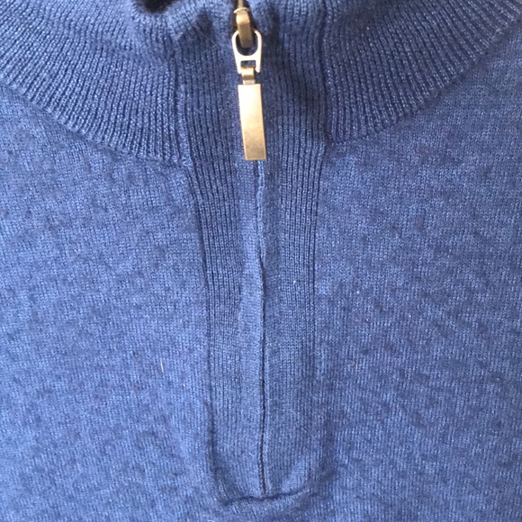 Club Room 1/2 zip pullover merino wool sweater - Picture 3 of 3